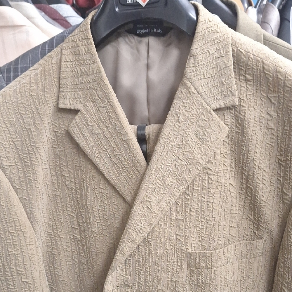 Tan Textured Men's Blazer